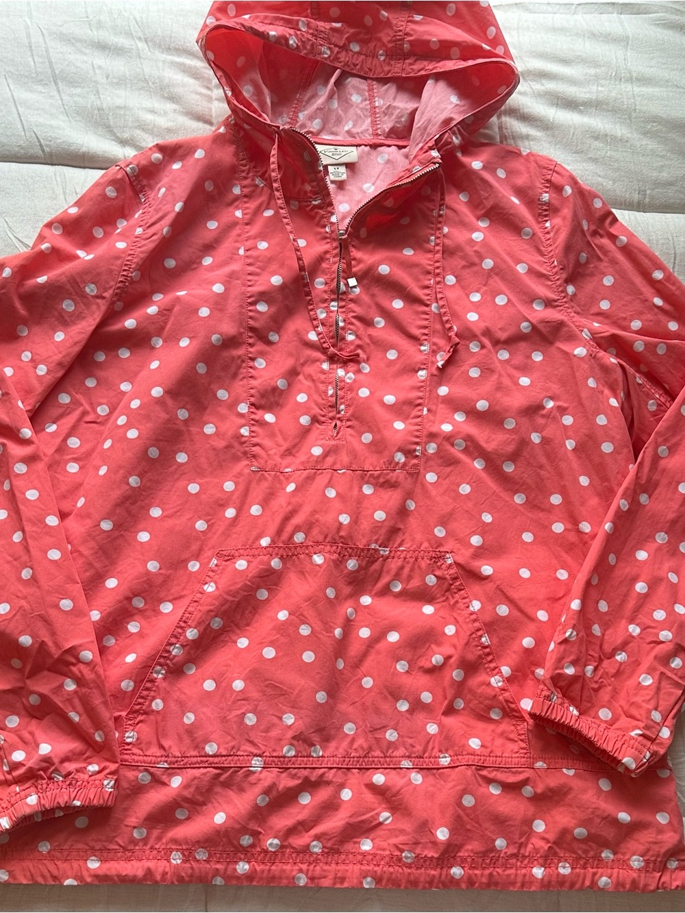 St. John's Bay Coral Polka Dot Hooded Pullover